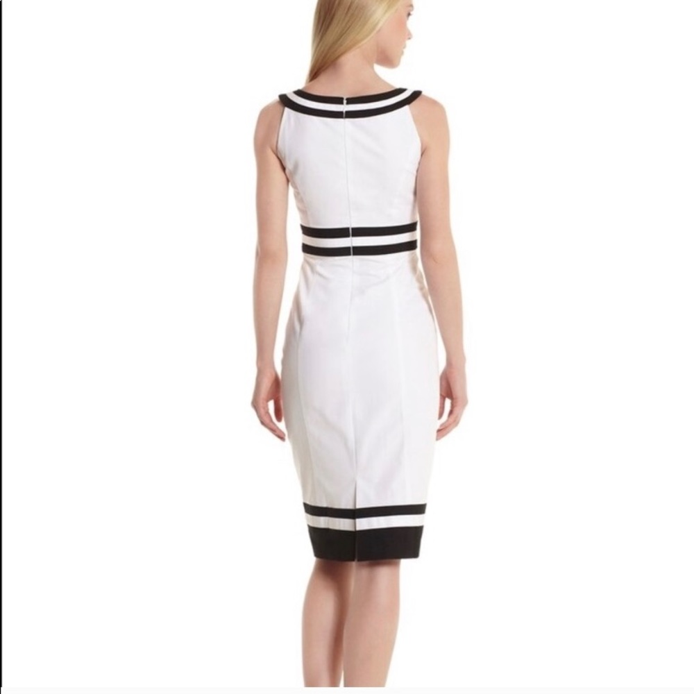 ‼️SALE‼️white and black color block career dress